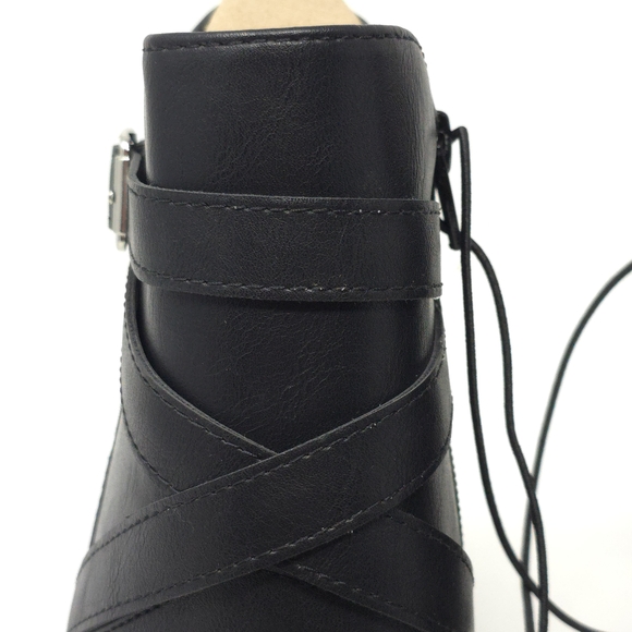 Style & Co Zetaap Black Strappy Block Heel Ankle Booties 6.5M - Picture 9 of 13